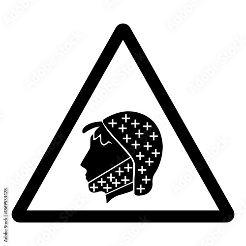Hair and Beard Nets Must Be Worn Symbol Sign ,Vector Illustration, Isolate On White Background Label.EPS10