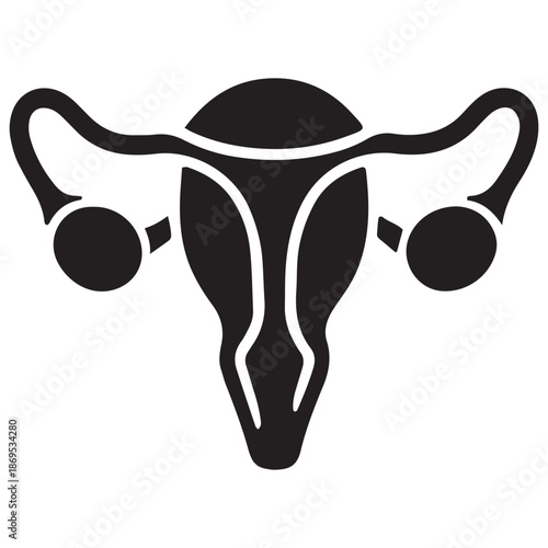 Stylized Silhouette of Female Reproductive System