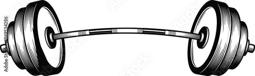 Black and white dumbbell weightlifting fitness exercise equipment