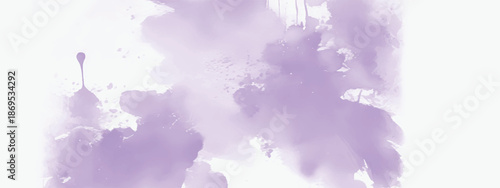 Hand Painted Watercolor Background in Calm Lavender Color Palette