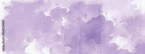 Abstract Artistic Watercolor Texture with Soft Purple Clouds and Washes