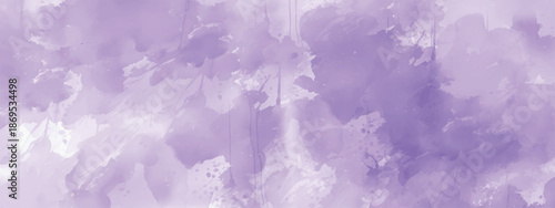 Gentle Pastel Watercolor Background with Expressive Purple Paint Layers