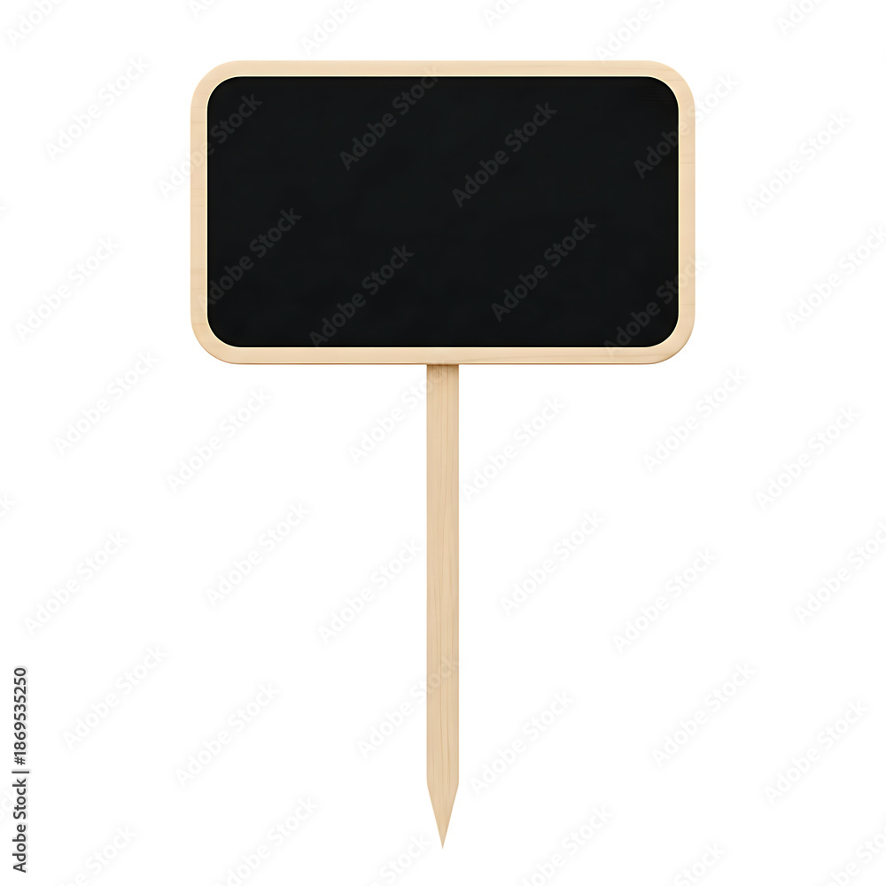 Fototapeta premium Blank wooden chalkboard sign on stick
