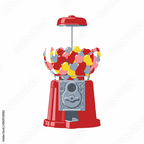 Vintage Style Red Gumball Machine