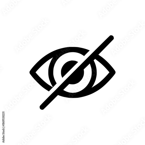 Invisible eye icon
