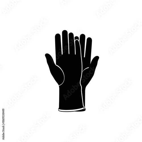 Black Gloves Hand Protection Safety.