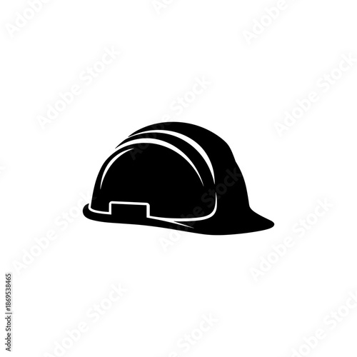 Black Hard Hat for Construction Workers.