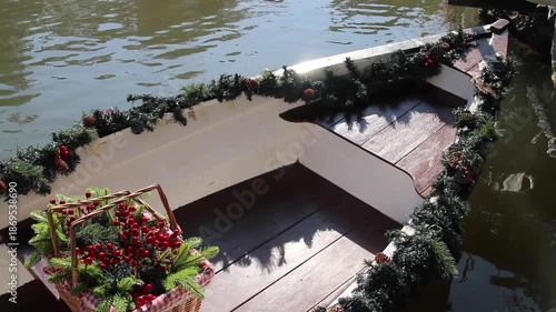 Season of Christmas and happy new year background, stock footage