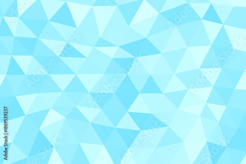 水色の三角形が連なる幾何学模様の抽象的な背景パターン