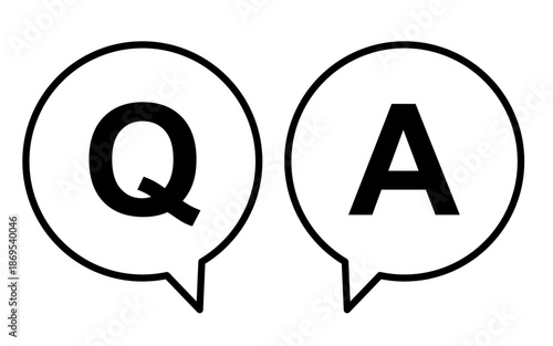 Q&Aの丸い吹き出し