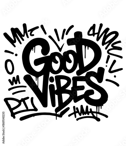 motivational quote in a graffiti style. Urban street art typography for t-shirt design. Inspirational lettering slogan. Vector illustration isolated on white background.