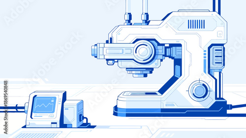 Futuristic scientific microscope
