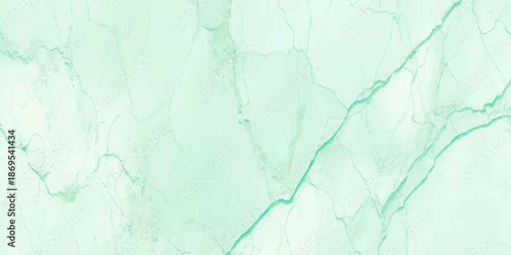 Fototapeta premium A serene and delicate mint green marble texture with subtle turquoise veins flowing throughout the surface