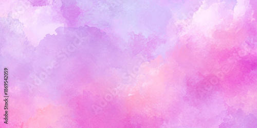 A soft and dreamy watercolor wash of pink and purple hues creates a calming and ethereal atmosphere