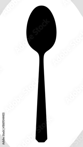 Black Silhouette of a Spoon.