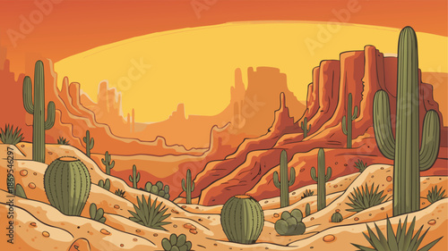 vector illustration of cactus