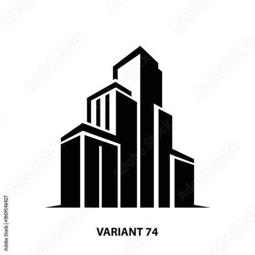 Black Silhouette of Modern Buildings Variant.