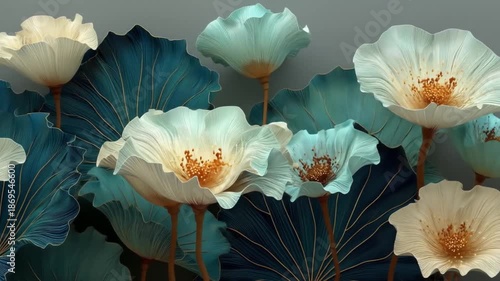 Close up floral arrangement featuring white and blue flower blossoms
