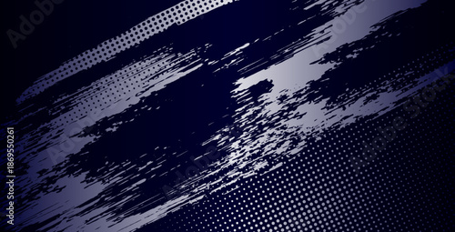 Dots halftone white \u0026 blue color pattern gradient grunge texture background. Dots pop art comics sport style vector illustration