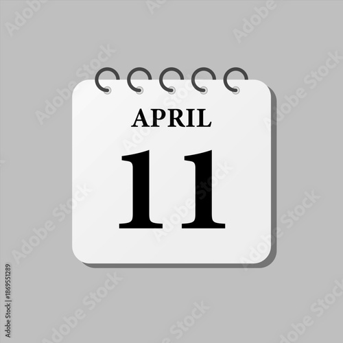 Icon page calendar day - 11 April