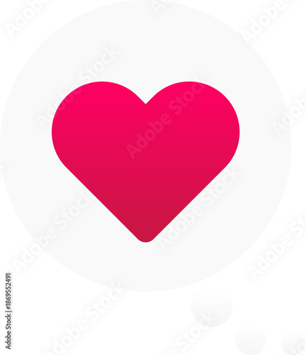 Like Social Media Heart Comment Bubble. 