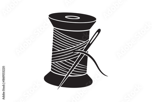 Simple drawing of a spool of thread vector art