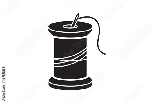 spool of thread sewing simple design vector