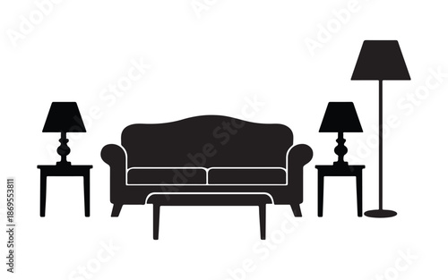 Colorful Geometric Memphis Style Pattern with Abstract Shapes and Fun Vibes Silhouette vector