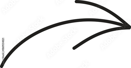 A minimalist black arrow graphic pointing to the right on a white background