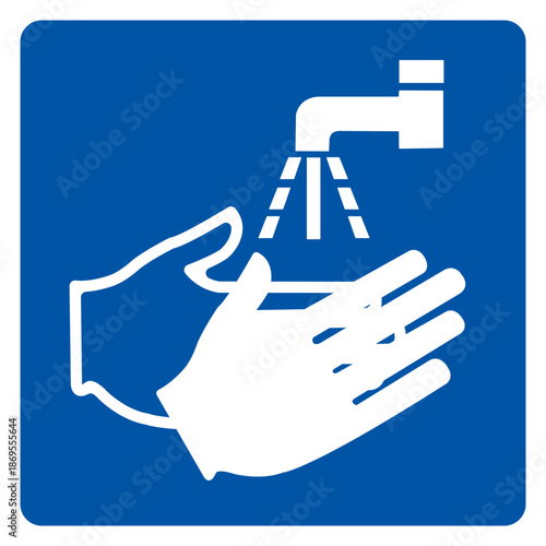 Wash Your Hand Symbol Sign,Vector Illustration, Isolated On White Background Label. EPS10