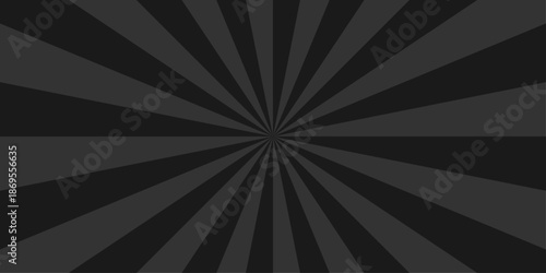 Black ray paper summer swirl background. sunset diagonal geometric sunrise texture design. sunburst sunbeam radial glow. vector energy cartoon poster template.