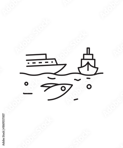 water pollution icon, vector best line icon.