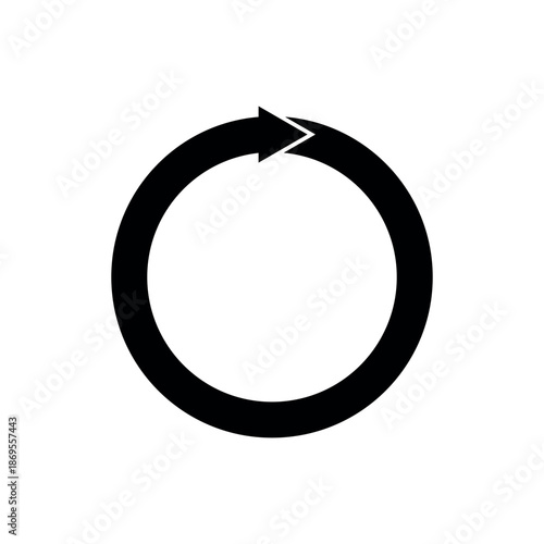 Circle arrow. Round reload sign, repeat icon, rotate arrow symbol, Vector illustration