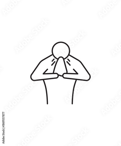 sneeze icon, vector best line icon.