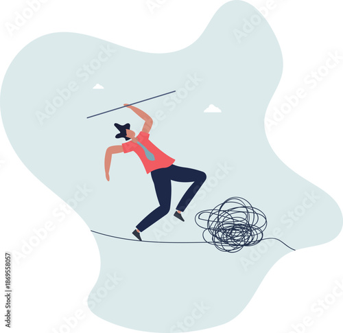 Leadership skill to lead company in crisis situation, manage to solve risky problem concept.life and employment of people.