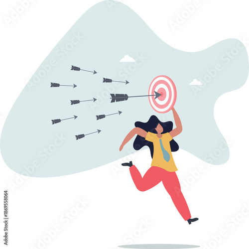 Chasing for target achievement, guidance or control to reach goal, competition or challenge to success,life and employment of people.