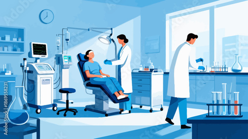 Medical examination in clinic