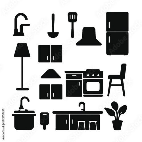 Music Entertainment and Sound Wave Audio Studio Concept Illustration Silhouette vector