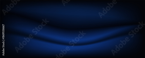Dark Blue Gradient Abstract Background. Blurred Gradient with grain noise texture effect, elegant and futuristic good for wallpaper, copy space
