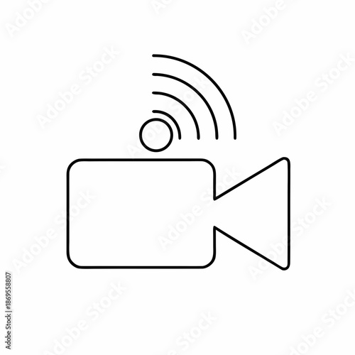 Live Streaming Icon Vector