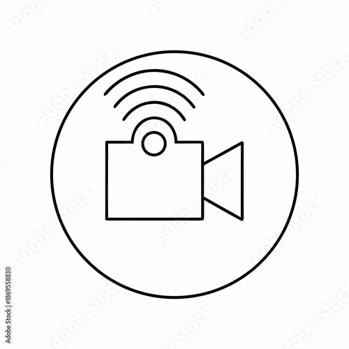 Live Streaming Icon Vector