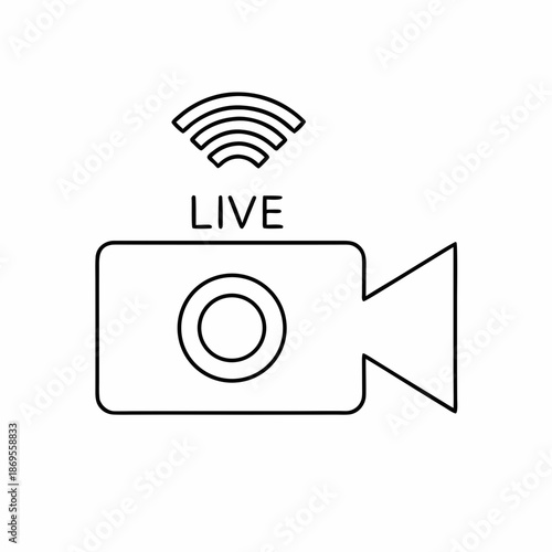 Live Streaming Icon Vector