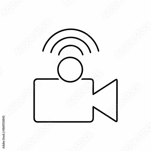 Live Streaming Icon Vector