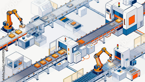 Automated factory production line