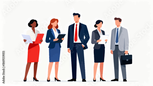 Business professionals in formal attire