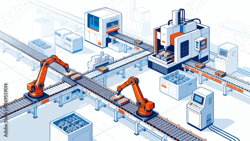 Automated factory production line