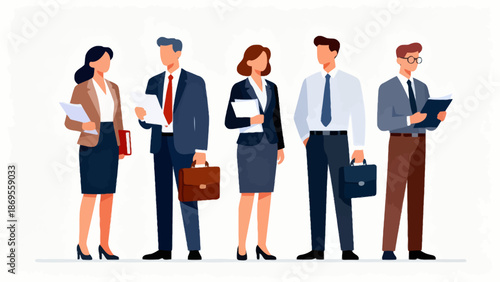 Business professionals in formal attire