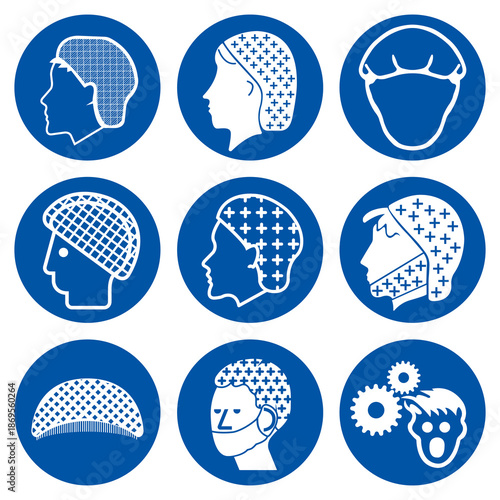 Hairnet Set Symbol Sign, Vector Illustration, Isolate On White Background Label.EPS10