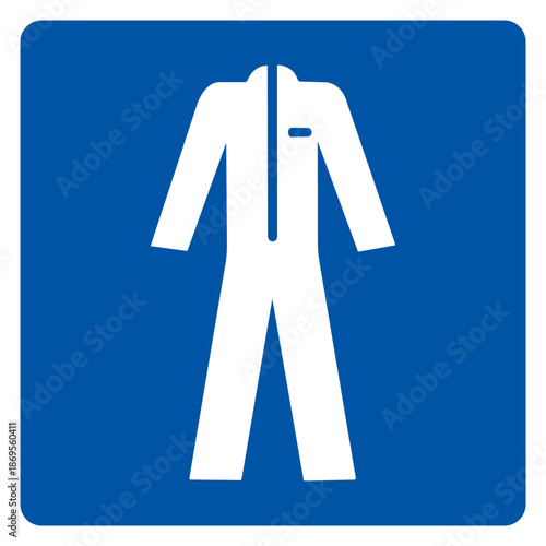 Wear Protective Clothing Symbol Sign,Vector Illustration, Isolated On White Background Label. EPS10