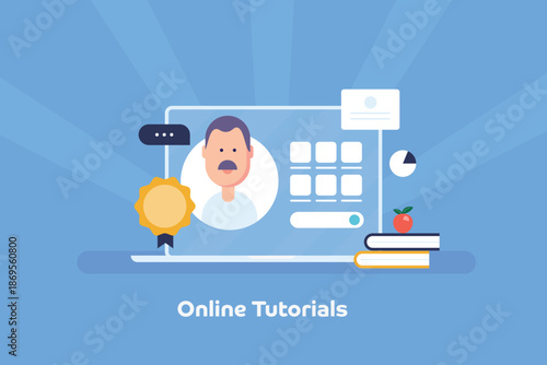 Virtual learning environment combining online tutorials and interactive live seasons from instructor, using study material and intelligent platform.